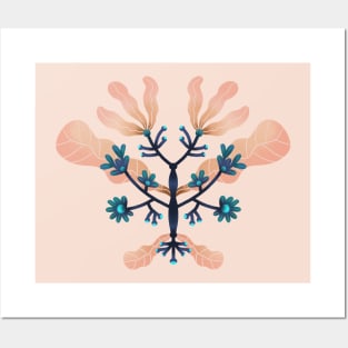 Floral symmetry Posters and Art